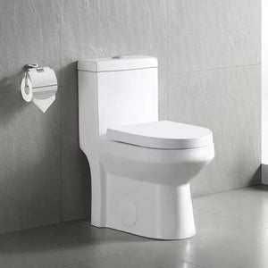 Dual-Flush Elongated One-Piece Toilet (Seat Included)