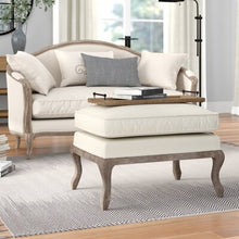 Load image into Gallery viewer, Duffield Ottoman Beige/Wood 374CDR

