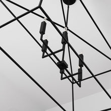 Load image into Gallery viewer, Matte Black Dumas 6 - Light Lantern Geometric Chandelier
