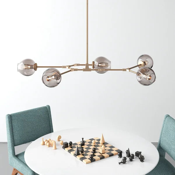 Dumont 5 - Light Sputnik Modern Linear Chandelier