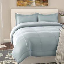 Load image into Gallery viewer, Full/Queen Comforter + 2 Standard Shams Seafoam Duncan Microfiber Comforter Set
