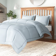 Load image into Gallery viewer, Full/Queen Comforter + 2 Standard Shams Seafoam Duncan Microfiber Comforter Set
