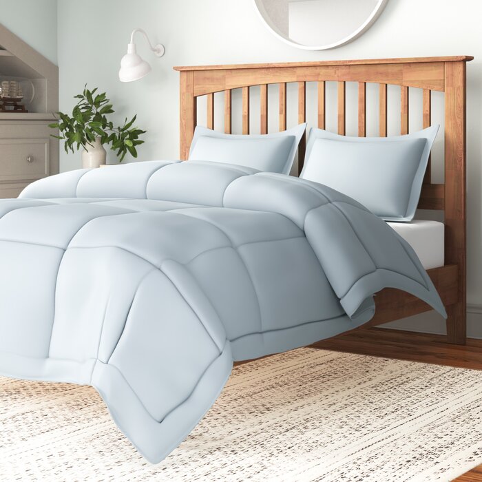Full/Queen Comforter + 2 Standard Shams Seafoam Duncan Microfiber Comforter Set