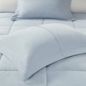 Full/Queen Comforter + 2 Standard Shams Seafoam Duncan Microfiber Comforter Set