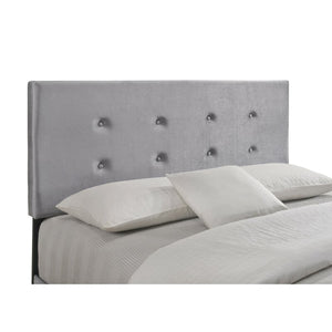 Queen Gray Dungannon Tufted Upholstered Low Profile Platform Bed
