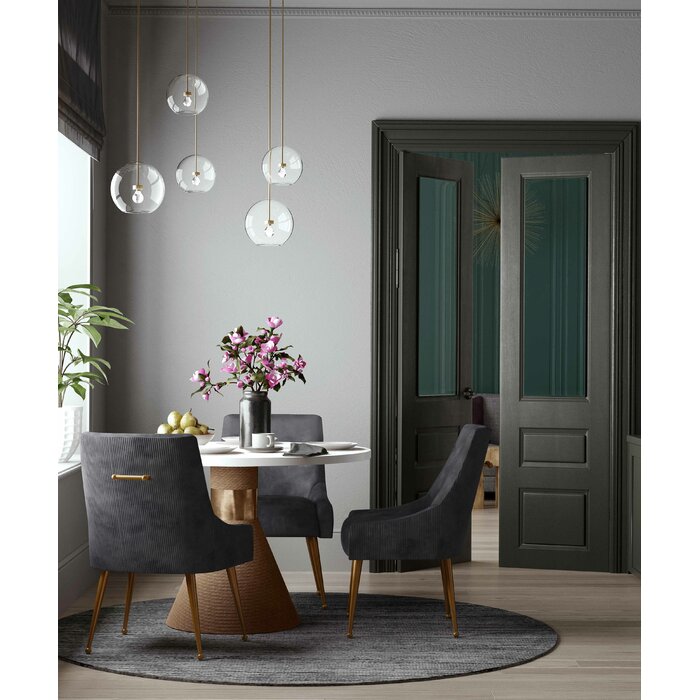 Dusek Pleated Upholstered Dining Chair AP68