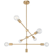 Load image into Gallery viewer, Dycus 6 - Light Sputnik Modern Linear Chandelier MRM689
