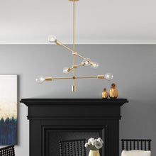 Load image into Gallery viewer, Dycus 6 - Light Sputnik Modern Linear Chandelier MRM689
