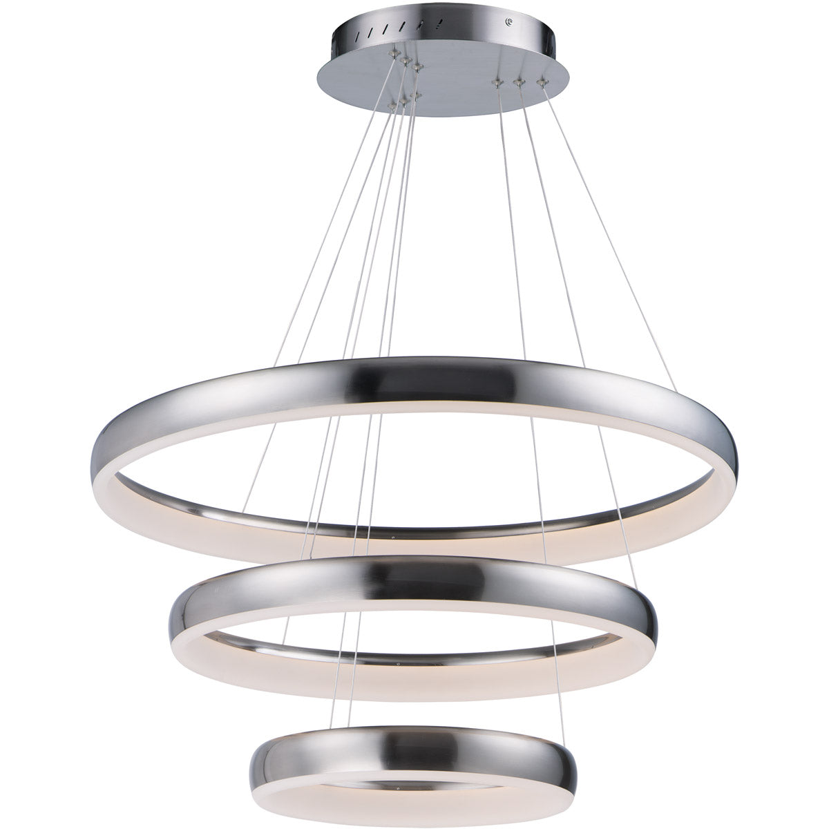 ET2 E10038-SN Innertube LED 32 inch Satin Nickel Multi-Light Pendant Ceiling Light 1587CDR