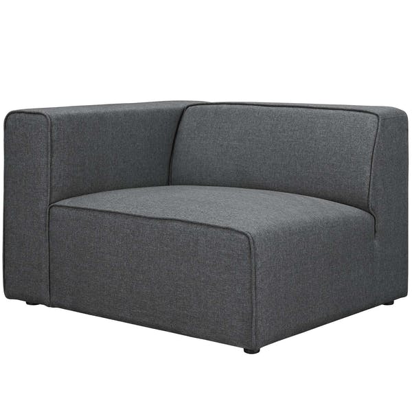 Mingle Fabric Left-Facing Sofa Chair Gray