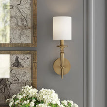 Load image into Gallery viewer, Aged Brass Eastbourne 1 - Light Dimmable Wallchiere
