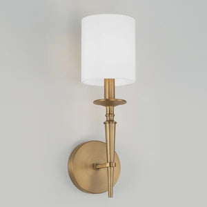Aged Brass Eastbourne 1 - Light Dimmable Wallchiere