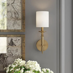 Aged Brass Eastbourne 1 - Light Dimmable Wallchiere