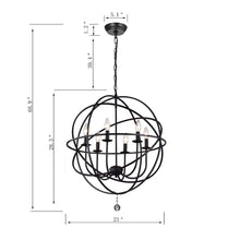 Load image into Gallery viewer, Eastbourne 6 - Light Unique / Statement Globe Chandelier
