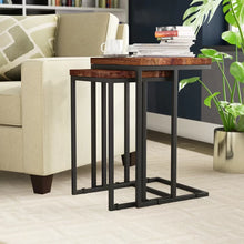 Load image into Gallery viewer, Eastville 26'' Tall Solid Wood C Table Nesting Tables, (Set of 2)
