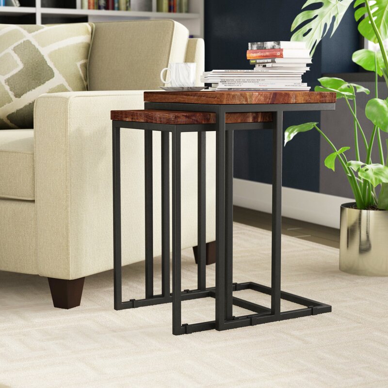 Eastville Solid Wood C Table Nesting Tables (set of 2)