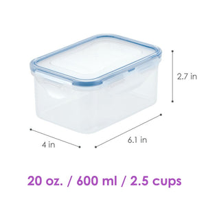 Easy Essentials 20-Ounce Rectangular Food Storage Container, Set of 6 EC1410