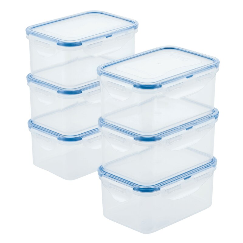 Easy Essentials 20-Ounce Rectangular Food Storage Container, Set of 6 EC1409
