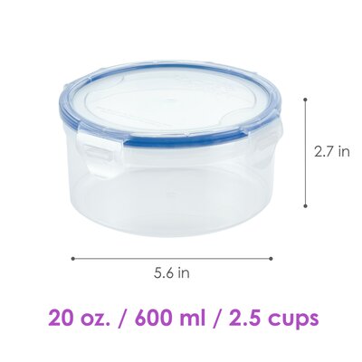 Clear Easy Essentials Round 20 Oz. Food Storage Container - 14DC
