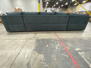 Makah 166" Wide Microfiber/Microsuede Left Hand Facing Modular Sectional with Ottoman 7332RR-OB