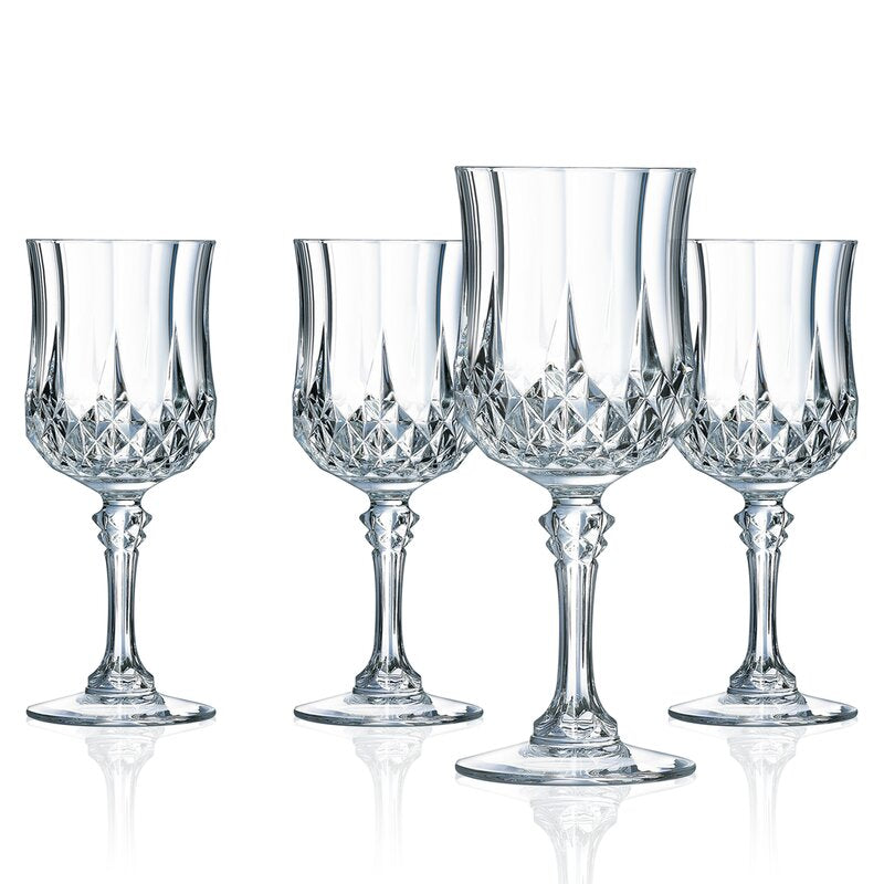 Eclat by Cristal D'Arques Longchamp Crystal Cordial Glass 8.25 oz. (Set of 4)