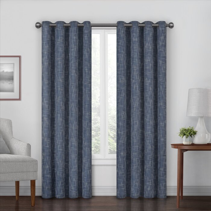 Eclipse Blackout Grommet Single Curtain Panel - Set of 2 (ND211)