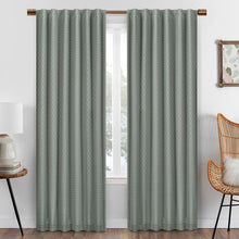 Load image into Gallery viewer, Eclipse Nora Geometric Max Blackout Rod Pocket Single Curtain Panel B56 158
