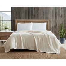 Load image into Gallery viewer, Eddie Bauer Ultra Soft Plush Solid Ivory Blanket twin

