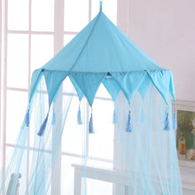 Load image into Gallery viewer, Blue Eddings Kids Collapsible Hoop Sheer Bed Canopy  #HA9802
