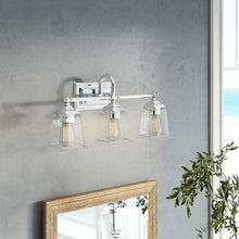 Load image into Gallery viewer, Polished Chrome Eddy 3 - Light Dimmable Vanity Light
