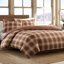 Load image into Gallery viewer, Edgewood Plaid 100% Cotton 160 TC Reversible Traditional Duvet Cover, Full/Queen
