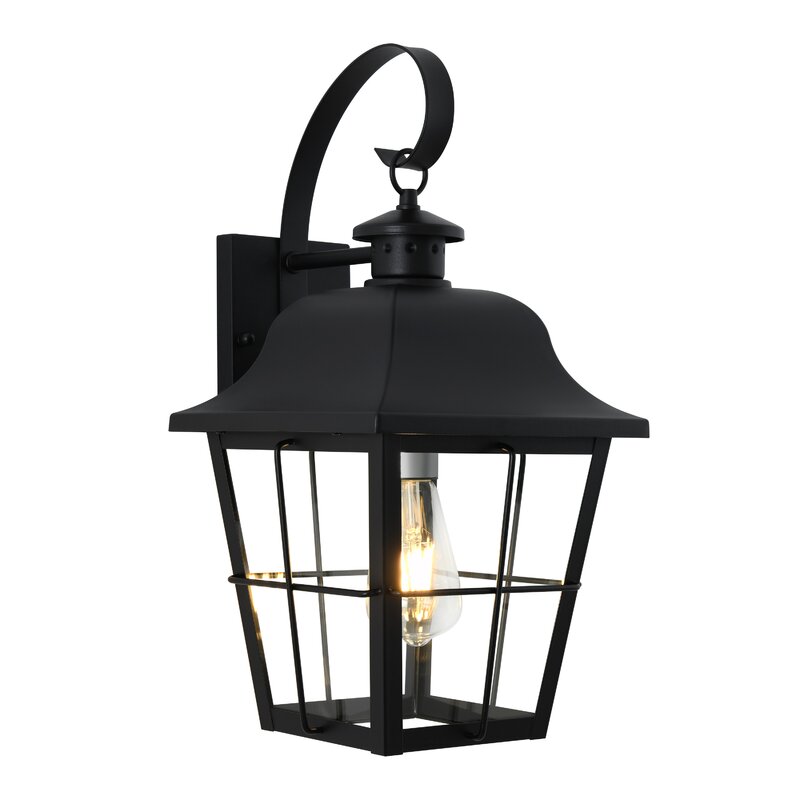 Edinburg Black 18.66'' H Outdoor Wall Lantern (Set of 2) 2939AH