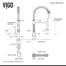 Load image into Gallery viewer, VG02001STMBK2 Edison Pull Down Single Handle Kitchen Faucet with Optional Soap Dispenser MRM658
