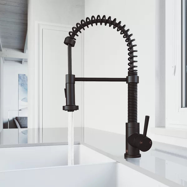 Edison Pull Down Single Handle Kitchen Faucet with Optional Soap Dispenser