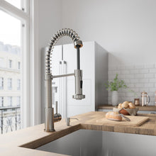 Load image into Gallery viewer, Stainless Steel Edison Pull Down Single Handle Kitchen Faucet with Optional Soap Dispenser, EC1135
