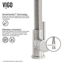 Load image into Gallery viewer, Stainless Steel Edison Pull Down Single Handle Kitchen Faucet with Optional Soap Dispenser, EC1135
