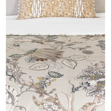 Load image into Gallery viewer, Eastern Accents Edith Beige/Gray Floral Comforter, super queen
