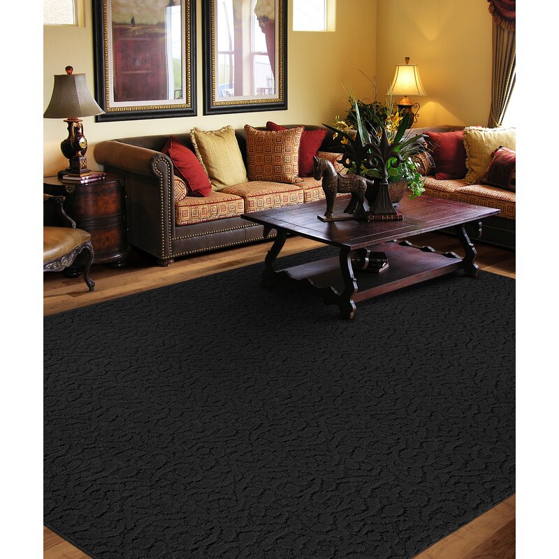 Edith Tufted Black Area Rug 1005AH