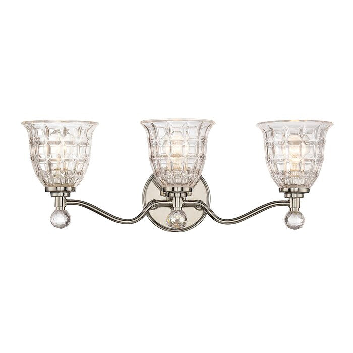 Eduard 3-Light Polished Nickel Vanity Light #1083HW