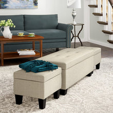 Load image into Gallery viewer, Edyth 17&#39;&#39; Wide Tufted Rectangle Storage Ottoman with Storage
