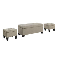 Load image into Gallery viewer, Edyth 17&#39;&#39; Wide Tufted Rectangle Storage Ottoman with Storage, (Set of 3)
