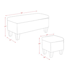 Load image into Gallery viewer, Edyth 17&#39;&#39; Wide Tufted Rectangle Storage Ottoman with Storage
