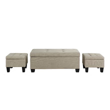 Load image into Gallery viewer, Edyth 17&#39;&#39; Wide Tufted Rectangle Storage Ottoman with Storage, (Set of 3)
