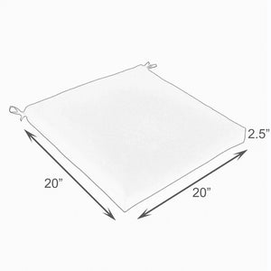 2.5" H x 20" W x 20" D Eider & Ivory™ - Piece Sunbrella® Cushion (SET OF 2)