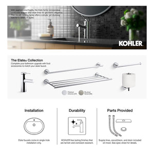 2" H x 18" L x 2.75" D Brushed Nickel Elate Wall Mounted Towel Bar SB2197