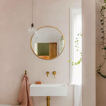 Load image into Gallery viewer, 20&quot; x 20&quot; Gold Elberta Modern &amp; Contemporary Bathroom/Vanity Mirror
