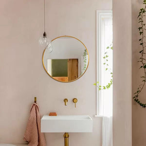 20" x 20" Gold Elberta Modern & Contemporary Bathroom/Vanity Mirror