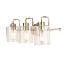 Load image into Gallery viewer, Elena 3 - Light Brushed Nickel/Brushed Brass Vanity Light
