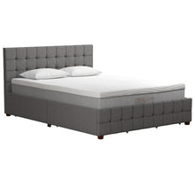 Load image into Gallery viewer, Gray Elizabeth Tufted Upholstered Low Profile Storage Platform Bed, Full
