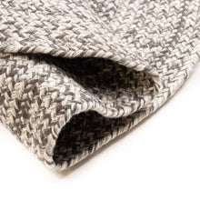 Load image into Gallery viewer, Elkhorn Gingham Handmade Braided Area Rug in Charcoal 3&#39; x 5&#39; oval
